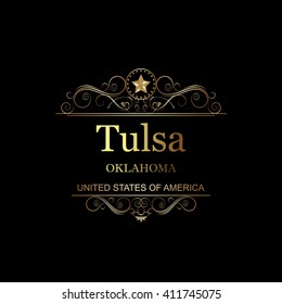 Tulsa,Oklahoma.Vintage frame.