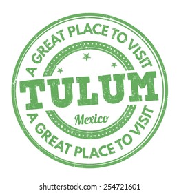 Tulum grunge rubber stamp on white background, vector illustration