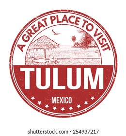 Tulum grunge rubber stamp on white background, vector illustration