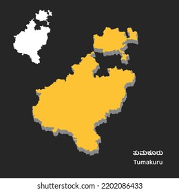 Tumakuru Vector Map - District of Karnataka