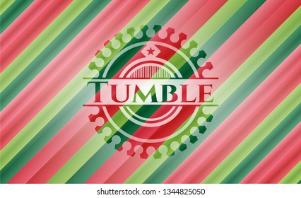 Tumble christmas emblem.