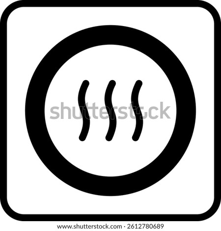 Tumble Dry Icon Glyph Vector Illustration
