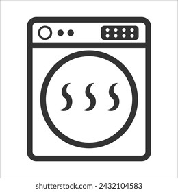 icono de secadora de tambor símbolo de ilustración vectorial