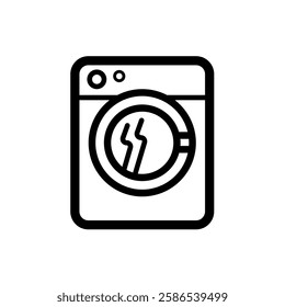 Tumble dryer - vector icon