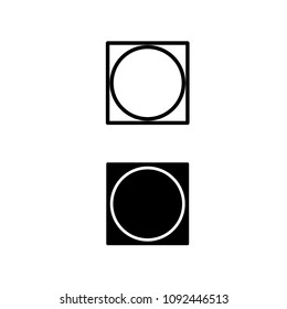 Tumble drying symbol, label, washing icon vector template