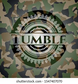 Tumble on camouflaged texture. Vector Illustration. Detailed.