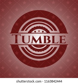 Tumble red emblem. Retro
