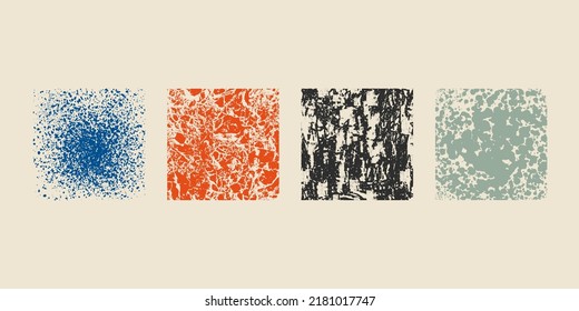 Tumbled Stain and Pattern Drawn with Charcoal