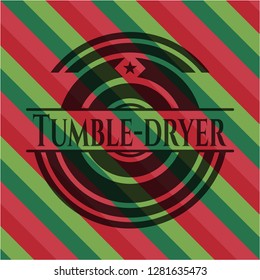 Tumble-dryer christmas colors style emblem.