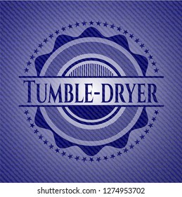 Tumble-dryer emblem with jean texture