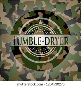 Tumble-dryer on camo pattern