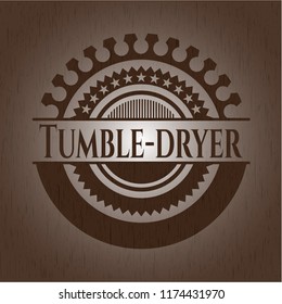 Tumble-dryer realistic wooden emblem
