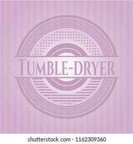 Tumble-dryer retro pink emblem