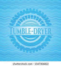 Tumble-dryer water badge background. Vector Illustration. Detailed.
