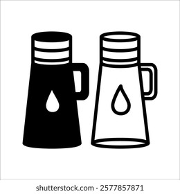 Tumbler bottle icon vector illustration, with white background