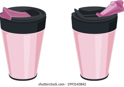 Tumbler Coffee Cup Travel Mug Icon Illustration Material [vector Image]