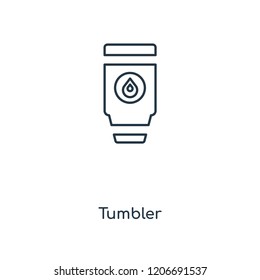 Tumbler concept line icon. Linear Tumbler concept outline symbol design. This simple element illustration can be used for web and mobile UI/UX.