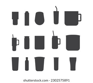 Tumbler EPS – Tumbler silhouette – Tumbler clipart – Skinny cup EPS
