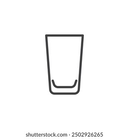 Tumbler glass line icon. linear style sign for mobile concept and web design. Tumbler glass outline vector icon. Symbol, logo illustration. Vector graphics