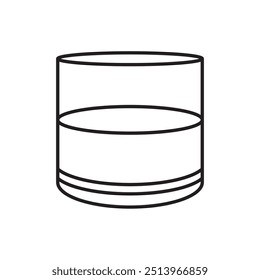 Tumbler glass scotch whisky vector emoji illustration