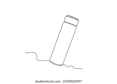 Un vaso para agua caliente. Dibujo de una línea Tumbler