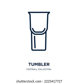 tumbler icon from football collection. Thin linear tumbler, drink, collection outline icon isolated on white background. Line vector tumbler sign, symbol for web and mobile