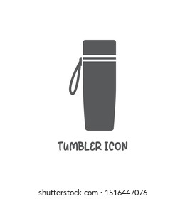 Tumbler icon simple silhouette flat style vector illustration on white background.