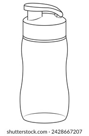 A tumbler in outline and vector format.