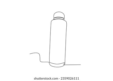 A tumbler with a round cover handle. Tumbler one-line drawing