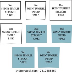 Tumbler template eps, 20oz, 30oz, Sublimation