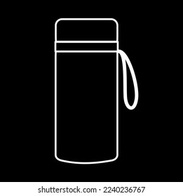icono del vector del tumbler aislado en el fondo negro, ilustración vectorial, utensilios de cocina