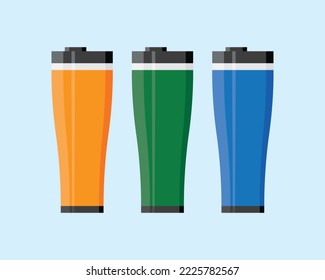 Tumbler Water Bottle Flat Design Vector