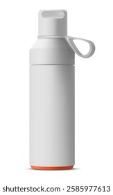 Tumbler white bottle realistic mockup on white background for decoration