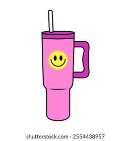 Tumblers cartoon. Tumblers line art cartoon, digital art illustration.