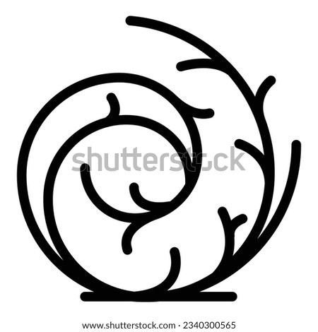 Tumbleweed ball icon outline vector. Tumble weed. Western desert