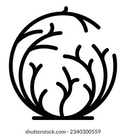 Tumbleweed bush icon outline vector. Desert ball. Dead western
