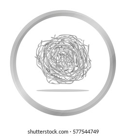 Tumbleweed icon monochrome. Singe western icon from the wild west monochrome.