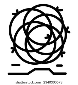 Tumbleweed icon outline vector. Desert ball. Western bush