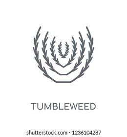 Tumbleweed linear icon. Modern outline Tumbleweed logo concept on white background from Desert collection. Suitable for use on web apps, mobile apps and print media.