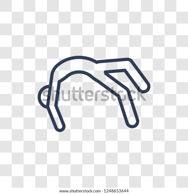 Tumbling Icon Trendy Linear Tumbling Logo Stock Vector (Royalty Free