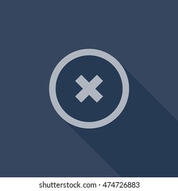 Tumblr close or delete icon vector, Button, EPS, UI, Web, Symbol, Logo, thin, element, social media user interface sign, image, flat, illustration, graphic, 2016
