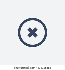 Tumblr close or delete icon vector, Button, EPS, UI, Web, Symbol, Logo, thin, element, social media user interface sign, image, flat, illustration, graphic, 2016
