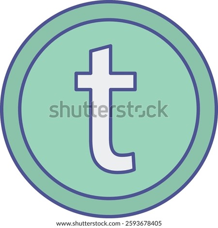 Tumblr Isolated Vector Icon illustration with isolated background 