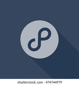 Tumblr link icon vector, isolated, button, EPS, UI, web, symbol, logo, element, image, flat, illustration, graphic, social media user interface sign 2016, modern