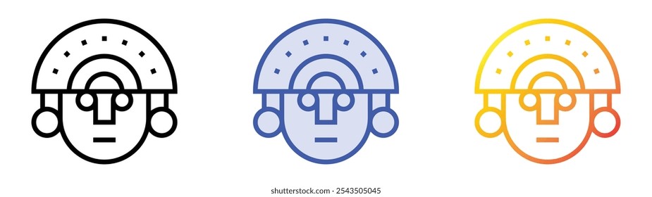 tumi icon. Linear, Blue Fill and Gradient Style Design Isolated On White Background
