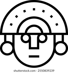 tumi icon. Thin linear style design isolated on white background