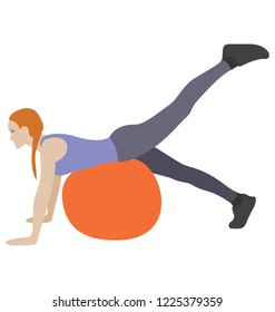 
Tummy exercise flat icon design, exercise concept 
