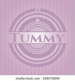 Tummy pink emblem. Retro. Vector Illustration. Detailed.