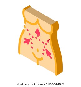 tummy tuck icon vector. isometric tummy tuck sign. color isolated symbol illustration
