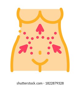 tummy tuck icon vector. tummy tuck sign. color symbol illustration